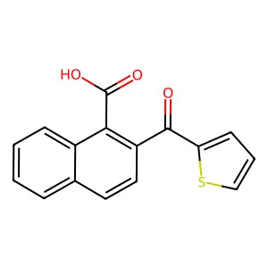 2-(Thiophene-2-carbonyl)naphthalene-1-carboxylic acid structure