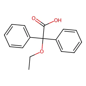 乙氧基二苯乙酸 structure