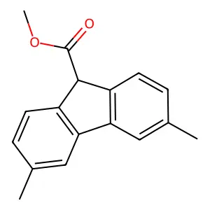 methyl 3,6-dimethyl-9H-fluorene-9-carboxylate structure