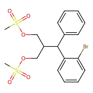 [3-(2-Bromophenyl)-2-(methylsulfonyloxymethyl)-3-phenylpropyl] methanesulfonate structure