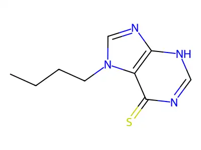 7-butyl-3H-purine-6-thione structure