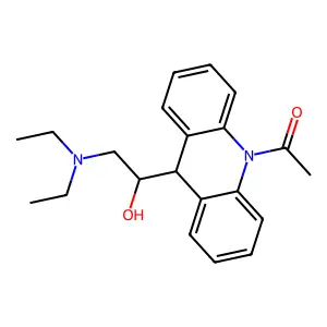 1-{9-[2-(Diethylamino)-1-hydroxyethyl]acridin-10(9H)-yl}ethan-1-one structure