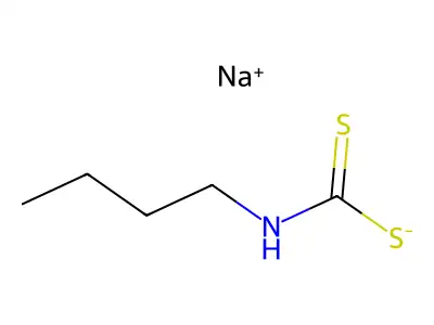 Sodium butyldithiocarbamate structure