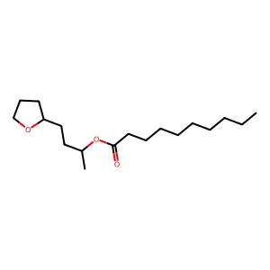 4-(Oxolan-2-yl)butan-2-yl decanoate structure