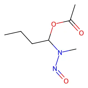 1-(甲基亚硝氨基)丁基乙酸酯 structure