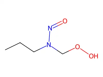 Propylamine, N-(hydroperoxymethyl)-N-nitroso- structure