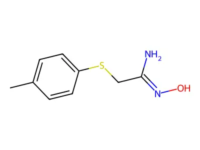 N-hydroxy-2-[(4-methylphenyl)sulfanyl]ethanimidamide structure