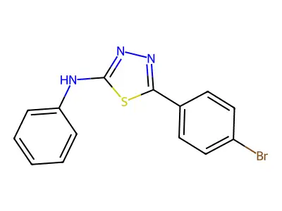 5-(4-bromophenyl)-N-phenyl-1,3,4-thiadiazol-2-amine structure