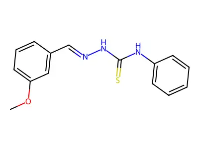 1-[(3-Methoxyphenyl)methylideneamino]-3-phenylthiourea structure