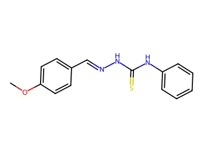 Anisaldehyde-4-phenylthiosemicarbazone structure