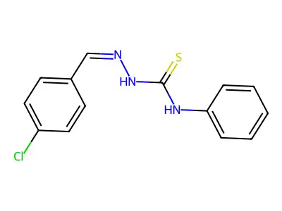 2-[(4-Chlorophenyl)methylene]-N-phenylhydrazinecarbothioamide structure