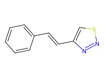 1,2,3-Thiadiazole, 4-(2-phenylethenyl)- structure