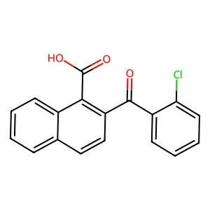2-(2-氯苯甲酰基)萘-1-甲酸 structure