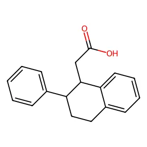 cis-1,2,3,4-Tetrahydro-2-phenyl-1-naphthaleneacetic acid structure