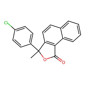 3-(4-Chlorophenyl)-3-methylnaphtho(1,2-c)furan-1(3H)-one structure
