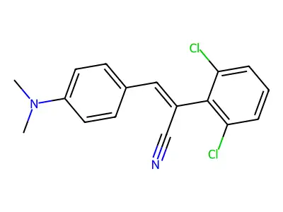 2-(2,6-Dichlorophenyl)-3-[4-(dimethylamino)phenyl]prop-2-enenitrile structure
