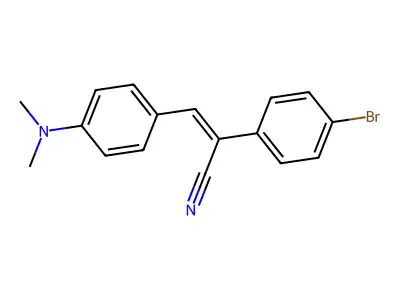 2-(4-Bromophenyl)-3-[4-(dimethylamino)phenyl]prop-2-enenitrile structure