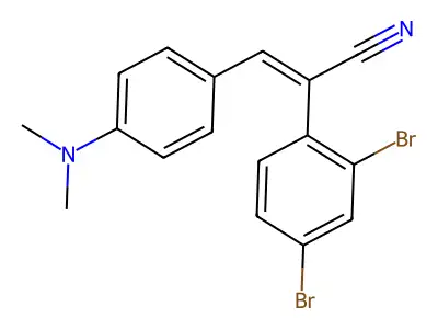 2-(2,4-Dibromophenyl)-3-[4-(dimethylamino)phenyl]prop-2-enenitrile structure