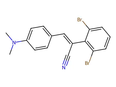 2-(2,6-Dibromophenyl)-3-[4-(dimethylamino)phenyl]prop-2-enenitrile structure