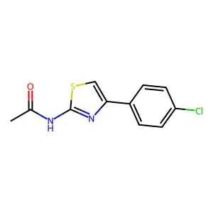 N-[4-(4-chlorophenyl)-1,3-thiazol-2-yl]acetamide structure