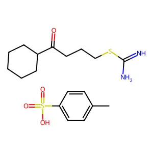 (4-Cyclohexyl-4-oxobutyl) carbamimidothioate;4-methylbenzenesulfonic acid structure