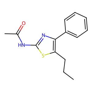 N-(4-phenyl-5-propyl-1,3-thiazol-2-yl)acetamide structure