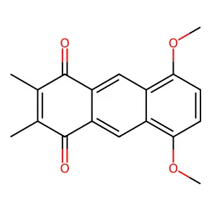 5,8-Dimethoxy-2,3-dimethylanthracene-1,4-dione structure