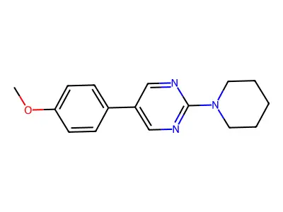 5-(4-Methoxyphenyl)-2-(1-piperidinyl)pyrimidine structure