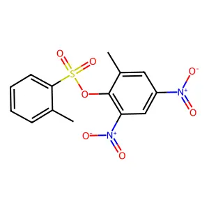 2-Methyl-4,6-dinitrophenyl 2-methylbenzene-1-sulfonate structure