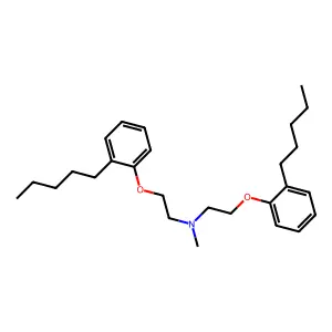 N-methyl-2-(2-pentylphenoxy)-N-[2-(2-pentylphenoxy)ethyl]ethanamine structure