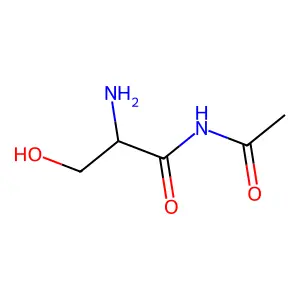 N-Acetyl-2-amino-3-hydroxy-propanamide structure