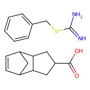 2-benzylisothiourea; [?]carboxylic acid structure