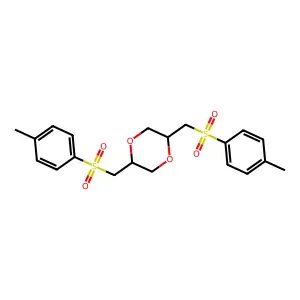 2,5-Bis[(4-methylphenyl)sulfonylmethyl]-1,4-dioxane structure