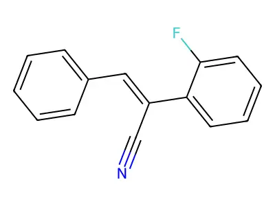 Fluoro-alphacyanostilbene structure