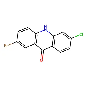 2-bromo-6-chloro-10H-acridin-9-one structure