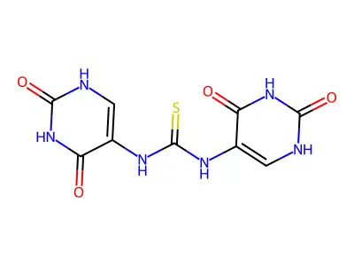 1,3-bis(2,4-dioxo-1H-pyrimidin-5-yl)thiourea structure
