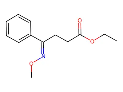 Ethyl 4-methoxyimino-4-phenylbutanoate structure