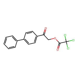 [2-Oxo-2-(4-phenylphenyl)ethyl] 2,2,2-trichloroacetate structure