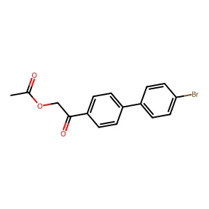 2-(4'-Bromo-4-biphenylyl)-2-oxoethyl acetate structure