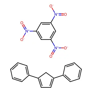(4-Phenylcyclopenta-1,3-dien-1-yl)benzene;1,3,5-trinitrobenzene structure