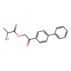 [2-Oxo-2-(4-phenylphenyl)ethyl] 2-hydroxypropanoate structure