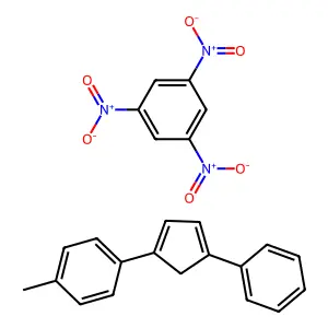 1-Methyl-4-(4-phenylcyclopenta-1,3-dien-1-yl)benzene;1,3,5-trinitrobenzene structure