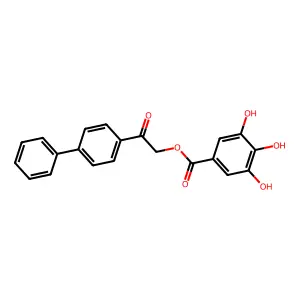 [2-Oxo-2-(4-phenylphenyl)ethyl] 3,4,5-trihydroxybenzoate structure