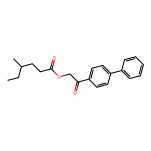 [2-Oxo-2-(4-phenylphenyl)ethyl] 4-methylhexanoate structure