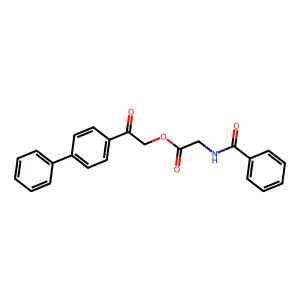 [2-Oxo-2-(4-phenylphenyl)ethyl] 2-benzamidoacetate structure