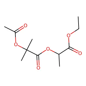 (1-Ethoxy-1-oxopropan-2-yl) 2-acetyloxy-2-methylpropanoate structure
