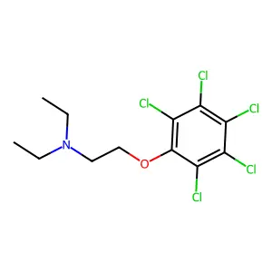 N,N-diethyl-2-(2,3,4,5,6-pentachlorophenoxy)ethanamine structure
