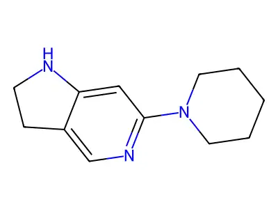 1H-Pyrrolo(3,2-c)pyridine, 2,3-dihydro-6-piperidino- structure