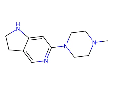 1H-Pyrrolo(3,2-c)pyridine, 2,3-dihydro-6-(4-methyl-1-piperazinyl)- structure