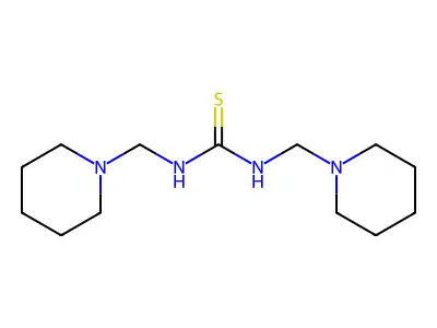 N,N'-Bis[(piperidin-1-yl)methyl]thiourea structure